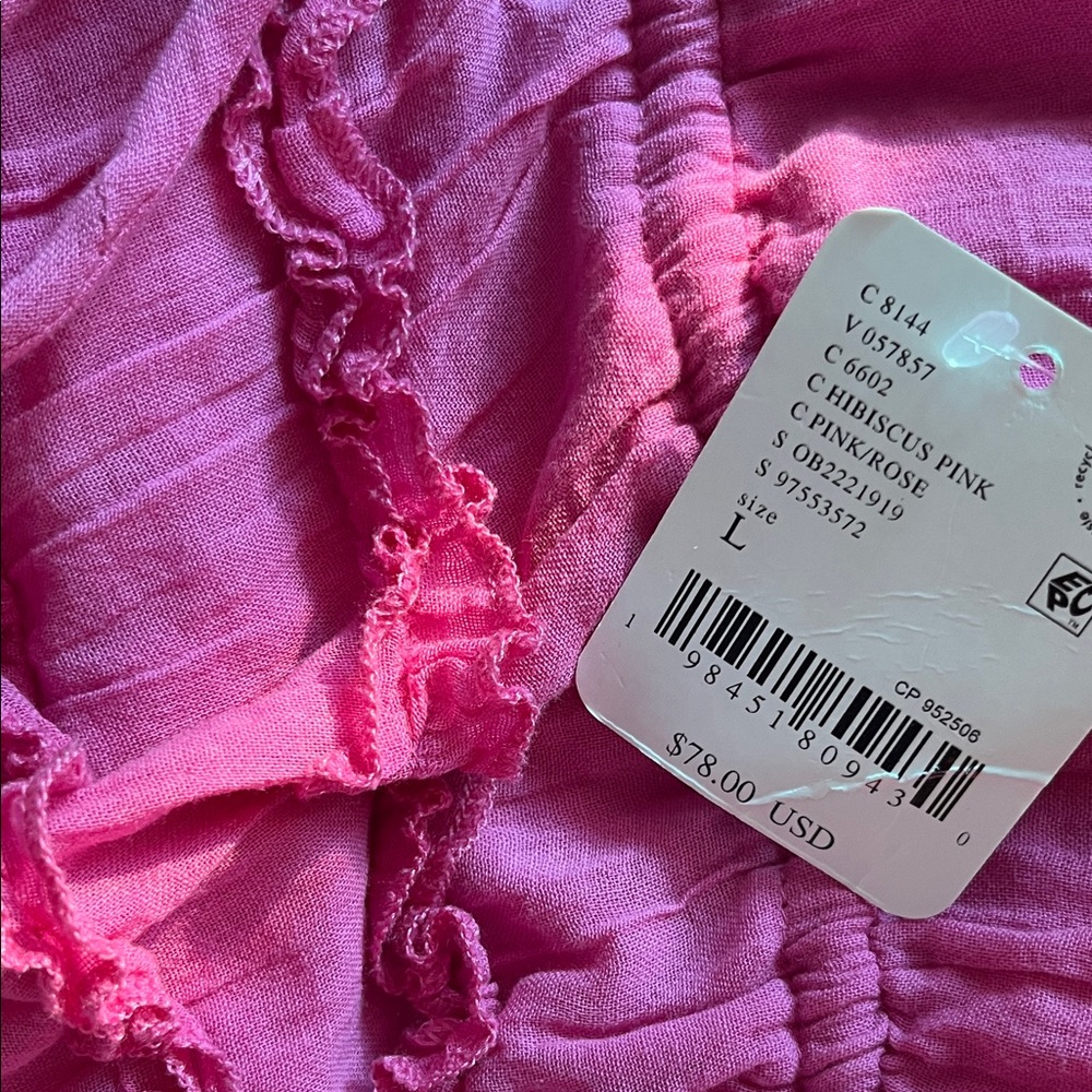 Free People Fuchsia Ruffled Mini Dress - Picture 6 of 8